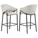 Chadwick Sloped Arm Bar Stools Beige and Glossy Black (Set of 2) image