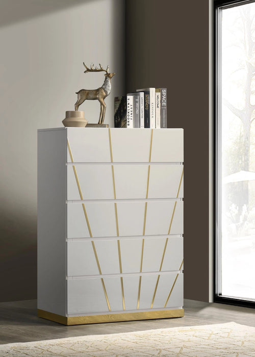 White/Gold Night Stand