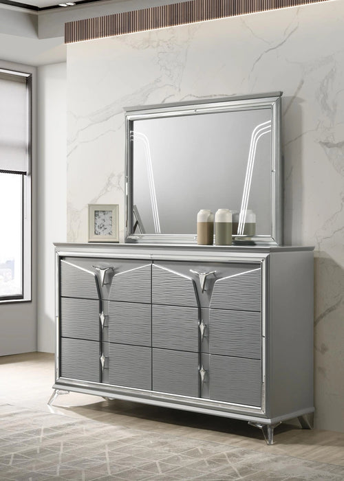 B024 Olive Silver Mirror