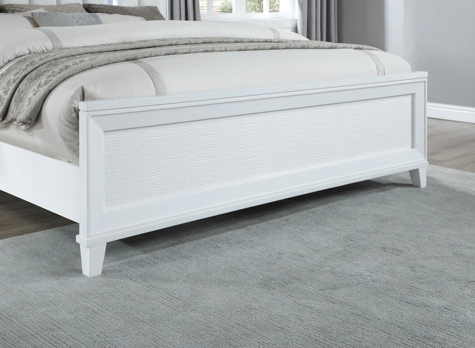 White Led Queen Bed