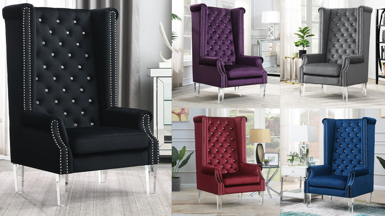 KingDavid HIGH BACK WING CHAIR - D2090-GRY