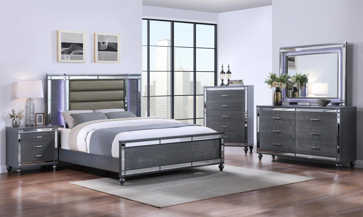 B223 Bed Frame-Dresser-Mirror-Chest-Nightstand