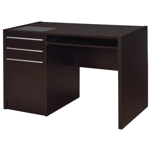 Halston Rectangular Connect-it Office Desk Cappuccino image