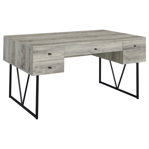 Analiese 4-drawer Writing Desk Grey Driftwood image