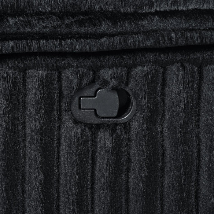 Black Corduroy Motion Sofa W/Dropdown