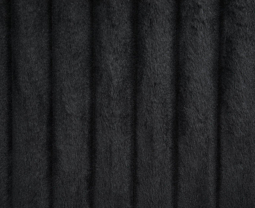 Black Corduroy Motion Sofa W/Dropdown