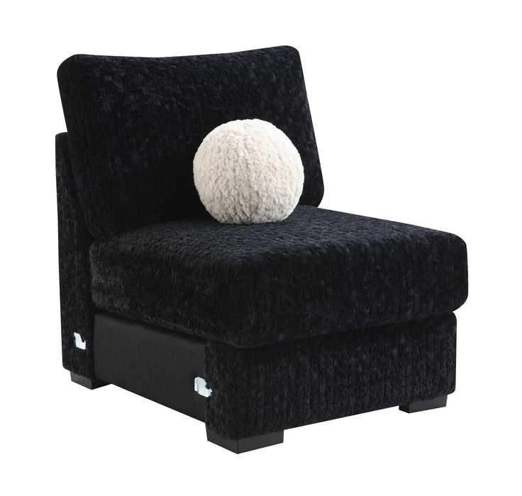 Black Corduroy Loveseat