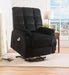 Ipompea Black Velvet Recliner w/Power Lift & Massage image