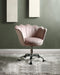 Micco Rose Quartz Velvet & Chrome Office Chair image