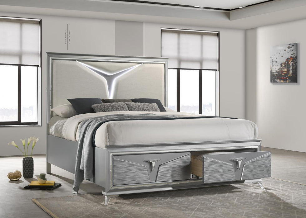 B024 Olive Silver Bed