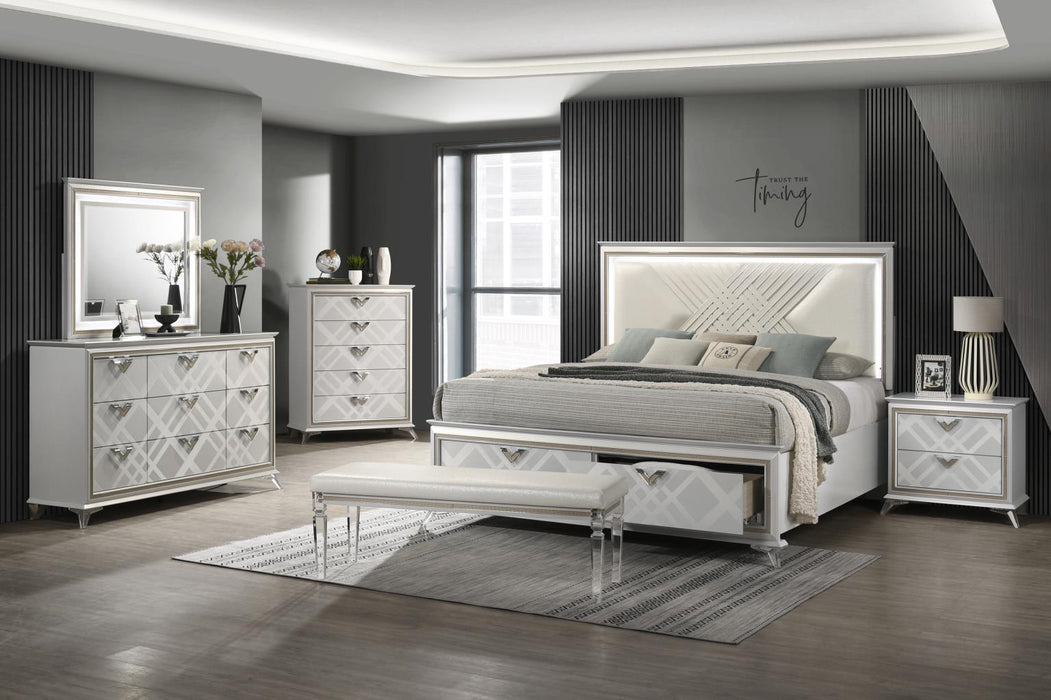 B026 Bed Frame-Dresser-Mirror