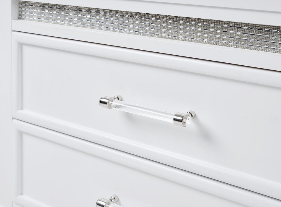 White Led Chest