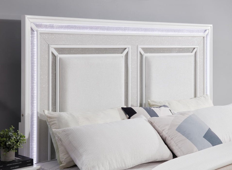 White Led King Bed
