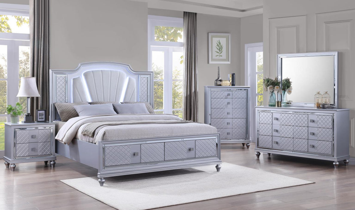 B048 Bed Frame-Dresser-Mirror-Chest-Nightstand
