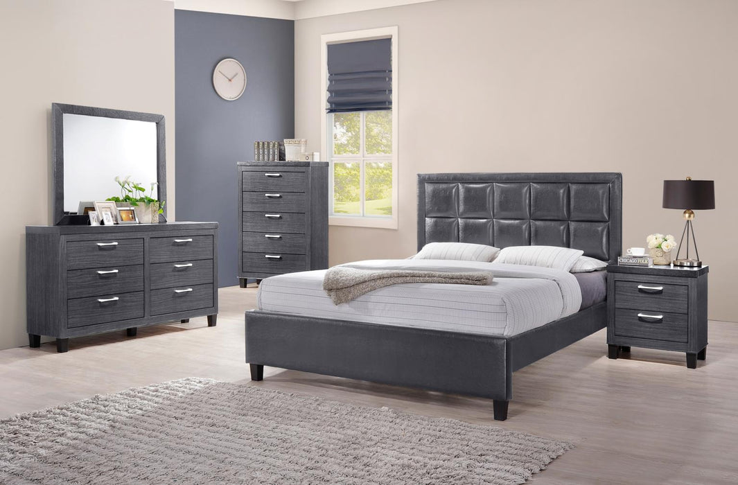 B511 Twin Bed Frame-Dresser-Mirror