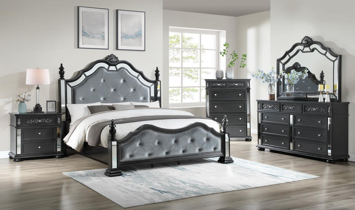 B091 Bed-Dresser-Mirror