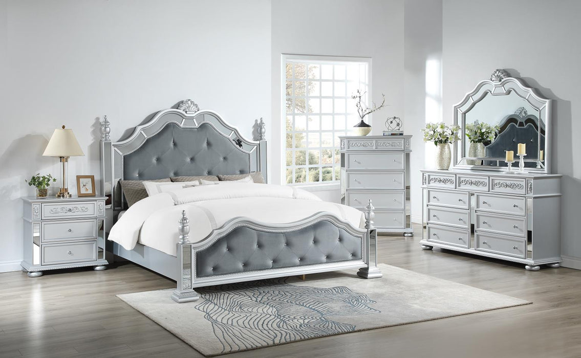 B092 Bed Frame-Dresser-Mirror-Chest-Nightstand