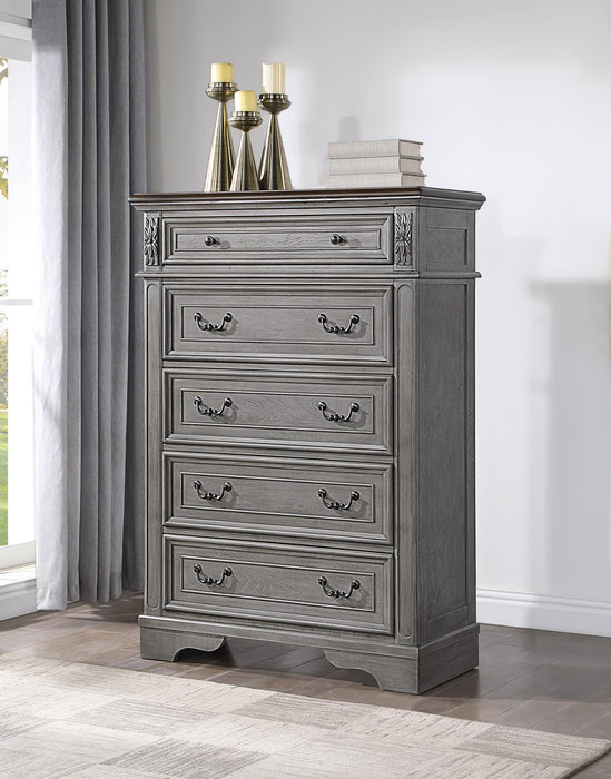 B112 Gray Rustic Chest