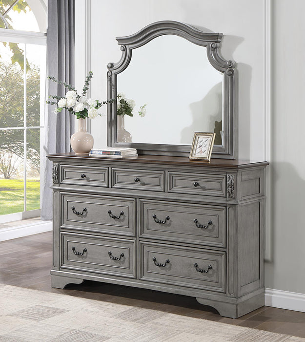 B112 Gray Rustic Dresser