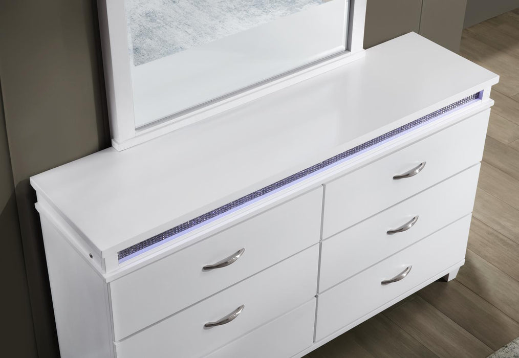 White Led Chest