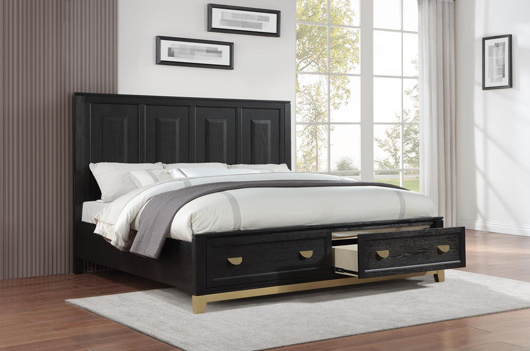 B236 Black-Gold Bed