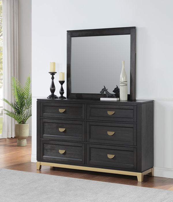B236 Black-Gold Dresser