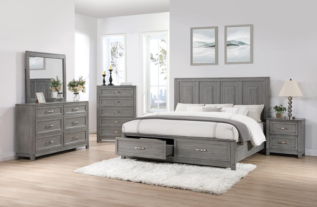 B237 Bed Frame With Dresser-Mirror-Chest-Nightstand