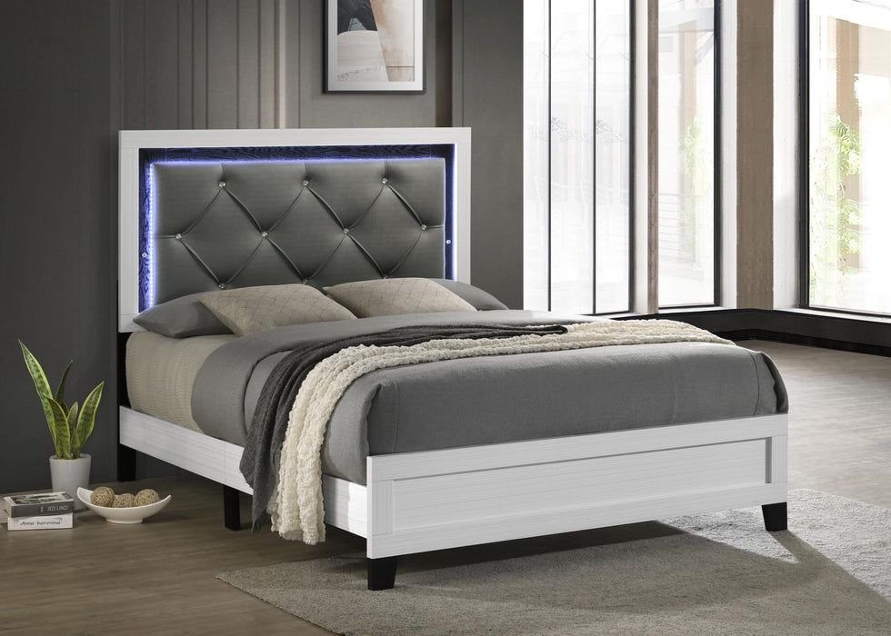 White Led Twin Bed