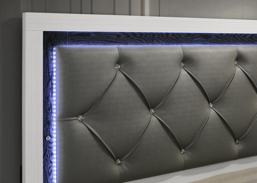 White Led Twin Bed