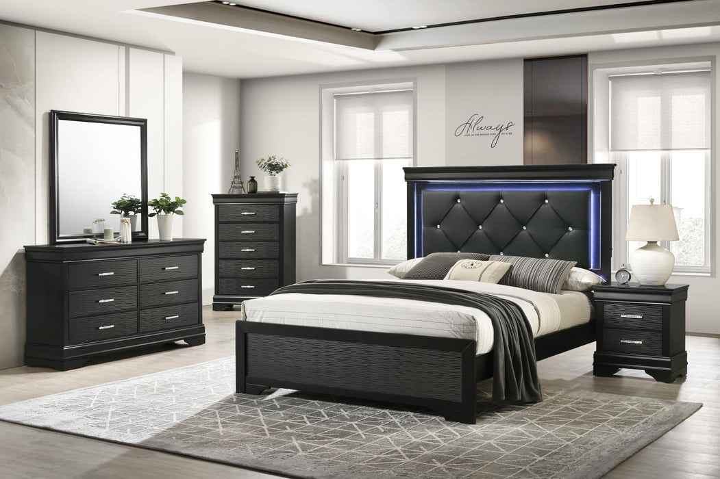 B395 Bed Frame-Dresser-Mirror-Chest-Nightstand