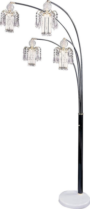 Maisel Floor Lamp with 4 Staggered Shades Black