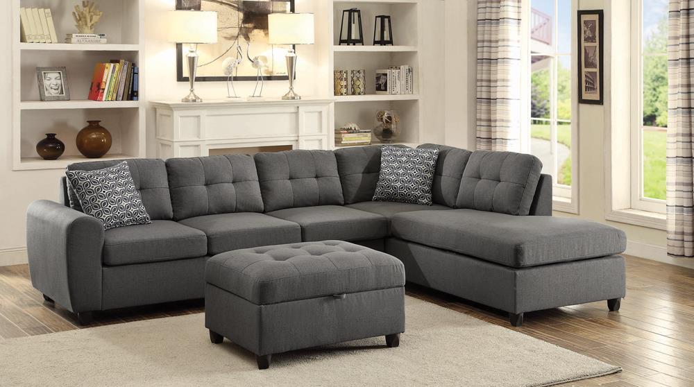 Stonenesse Tufted Sectional Grey