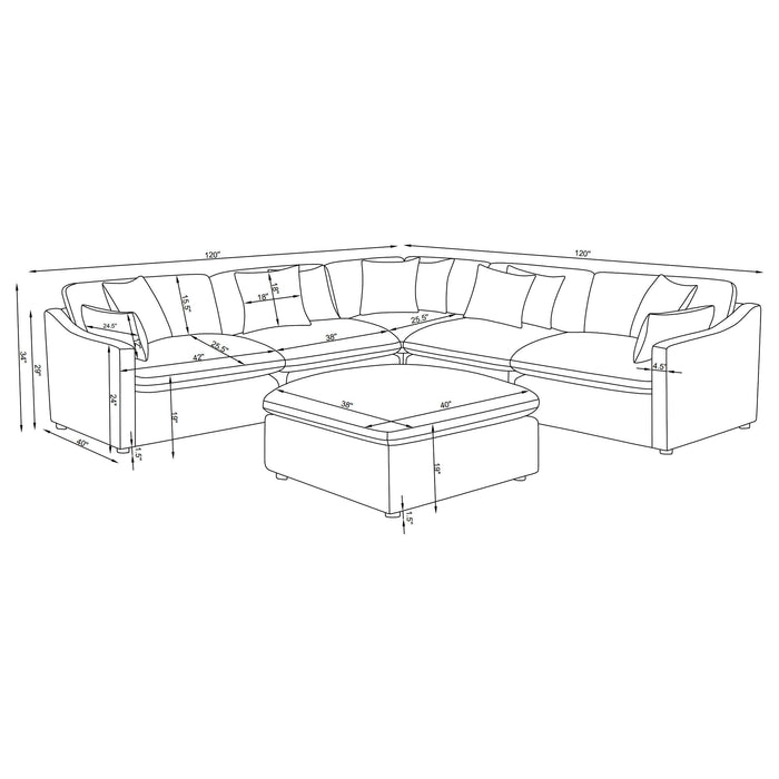 Hobson 6 Piece Sectionals