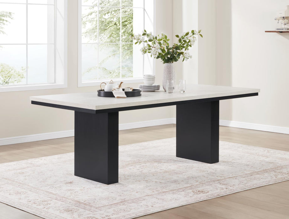 Black/Vory White Dining Uph Side Chair