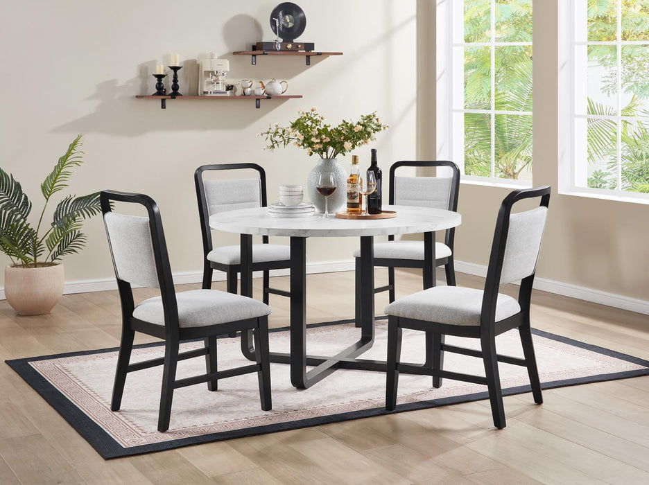 Black/White Top Melamin Round Dining Table