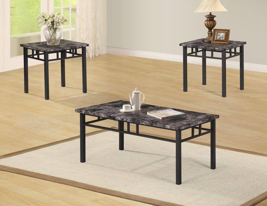 T761 Gray 3 Pk Table Set 3-Cn