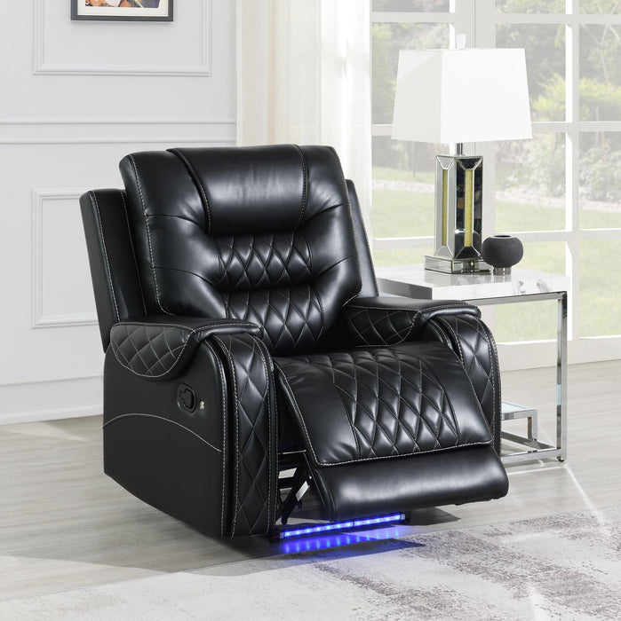 U140 Black Motion Reclining Chair
