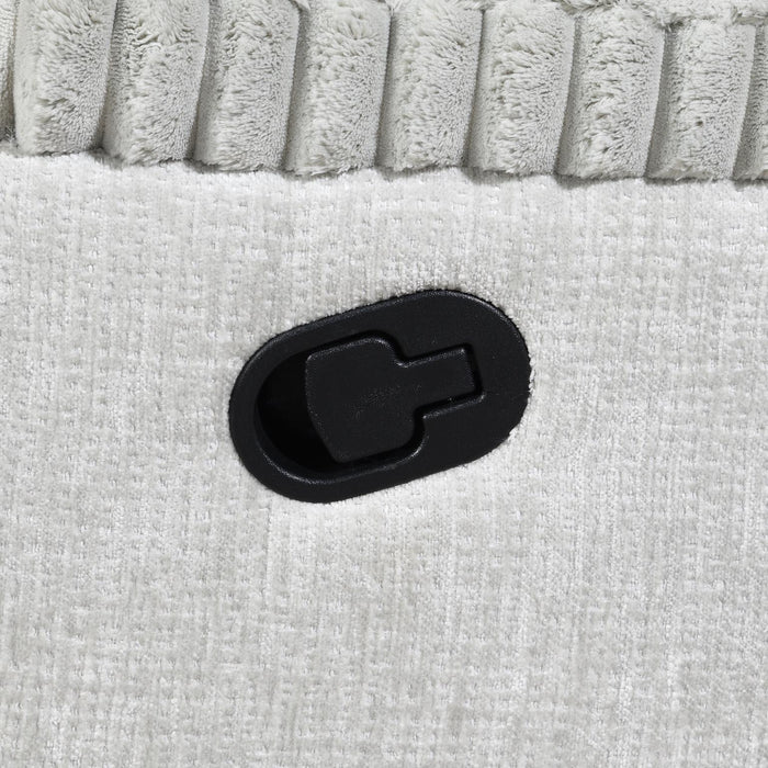 Gray Corduroy Motion Loveseat