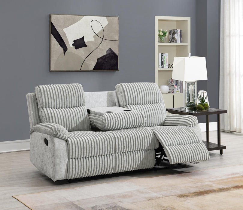 Gray Corduroy Motion Loveseat