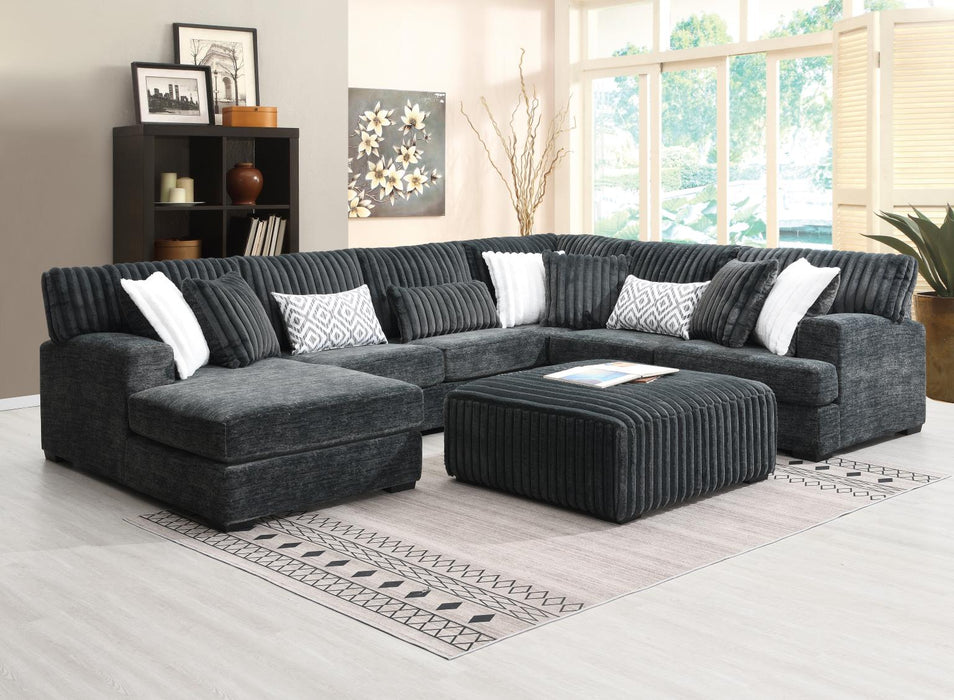 U257 Charcoal Ottoman