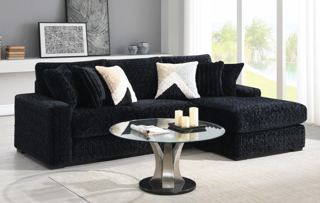 Black Corduroy Loveseat