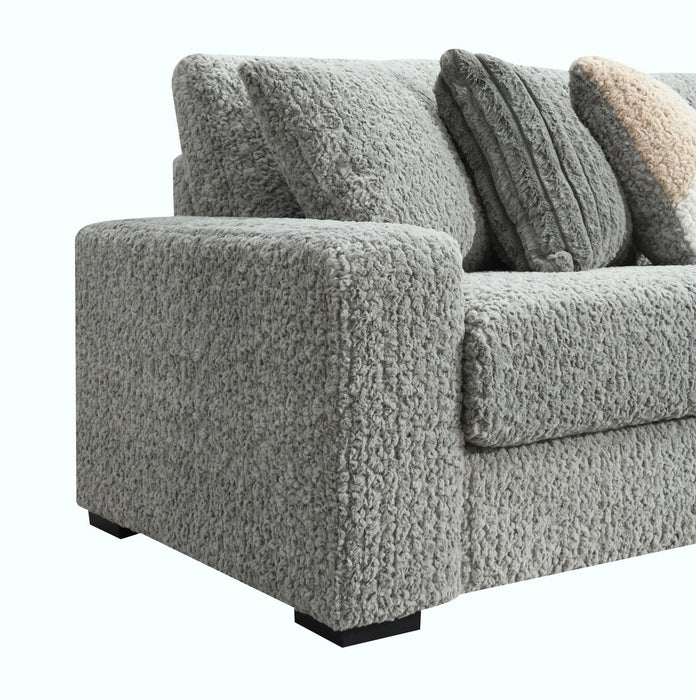 Gray Corduroy Loveseat