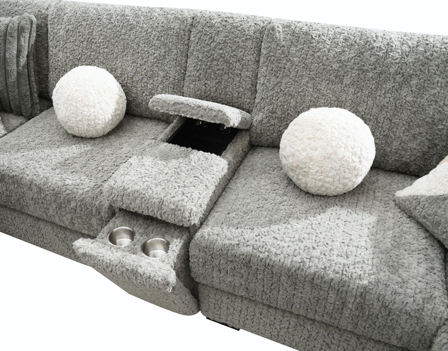 Gray Corduroy Console