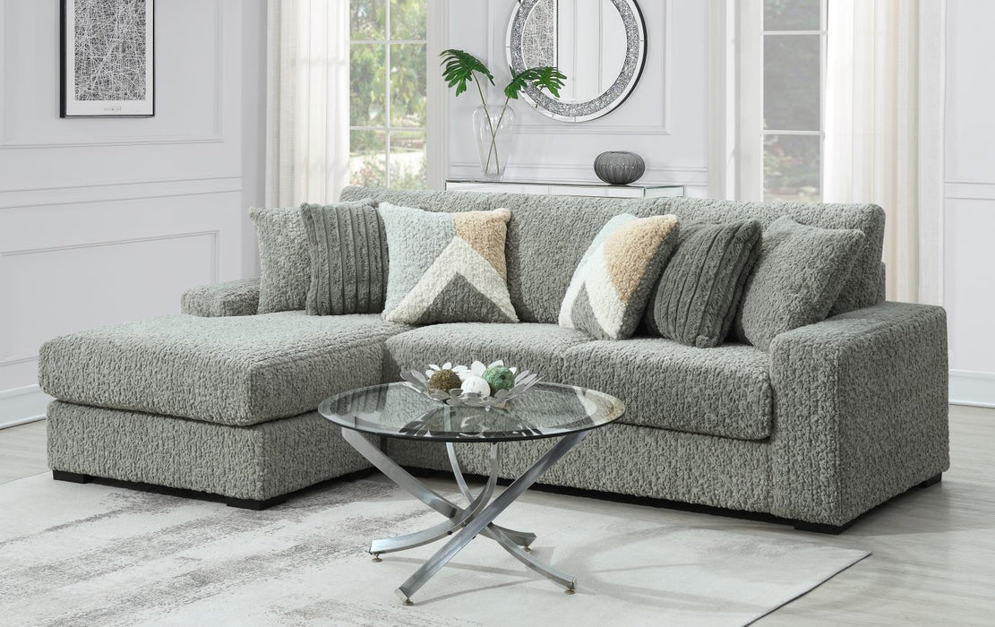 Gray Corduroy Loveseat