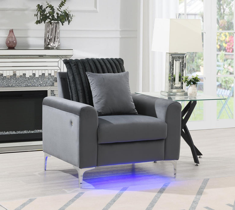 Gray Led Chair