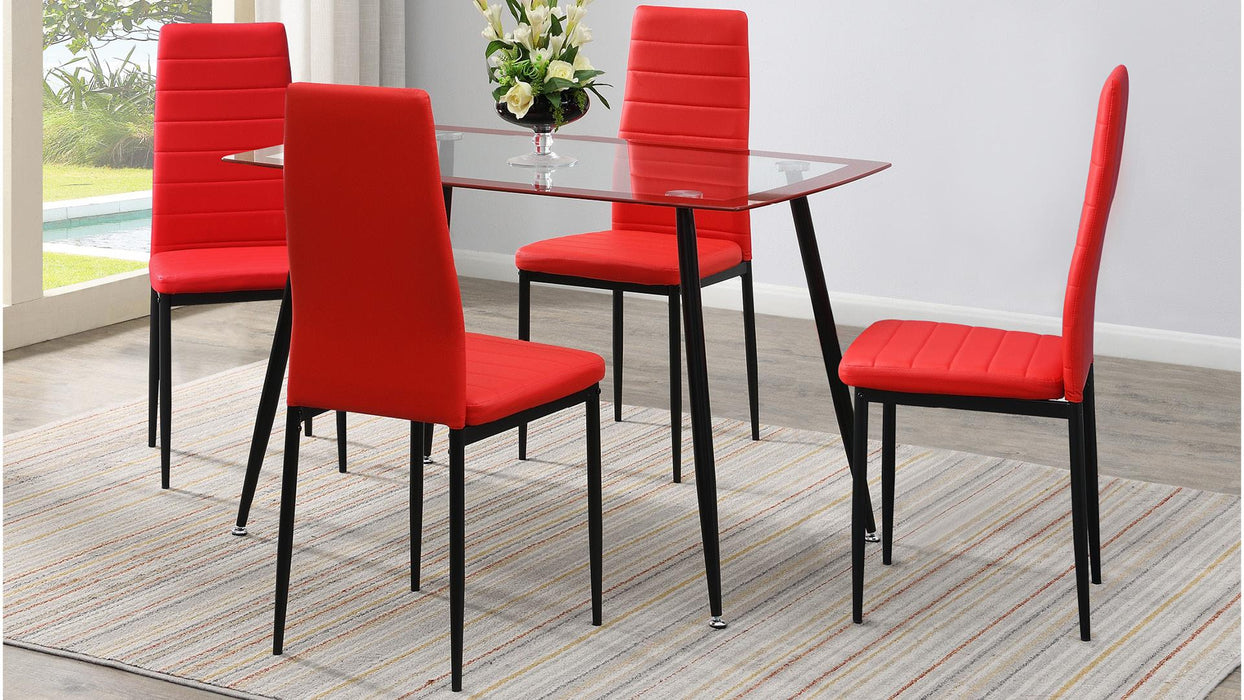 Blaise TABLE & 4 CHAIRS - D341-RD