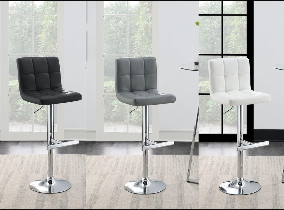 Ariel GRAY LEATHER PU BAR STOOL - ST140-GRY