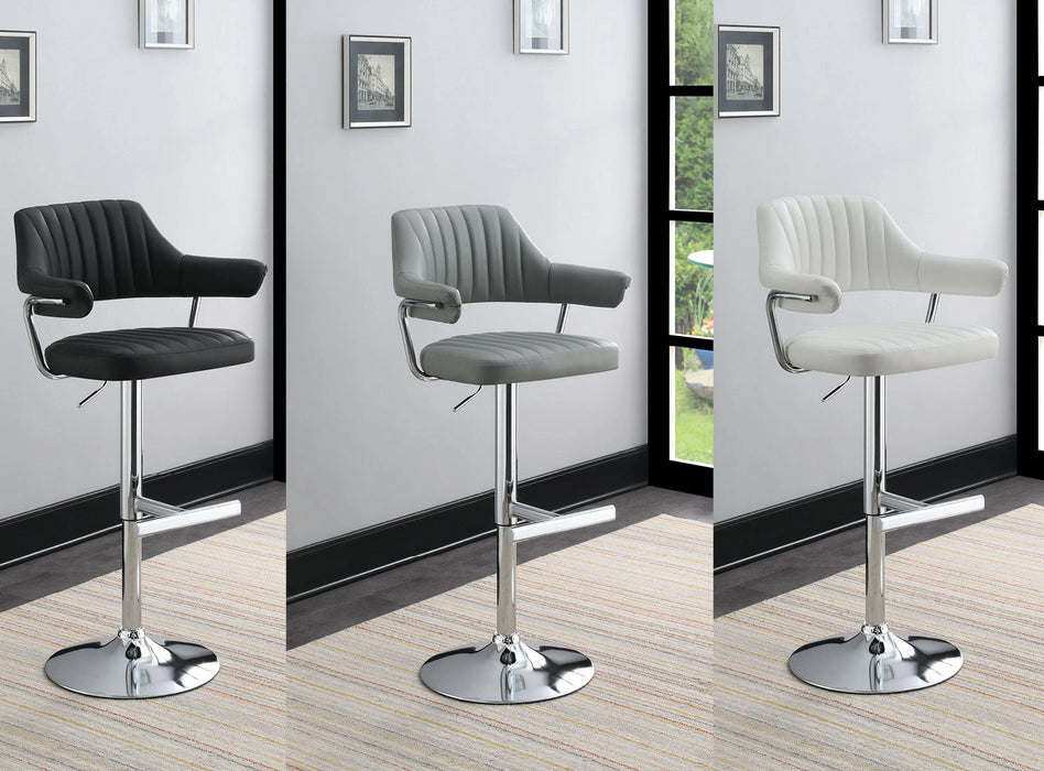 Annabelle BLACK LEATHER PU BAR STOOL - ST125-BLK