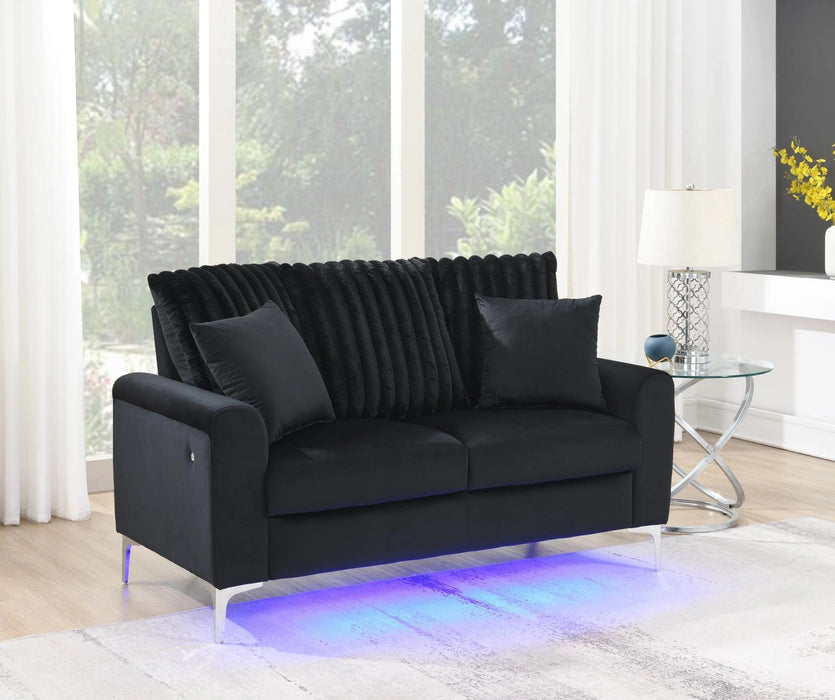 Black Led Loveseat