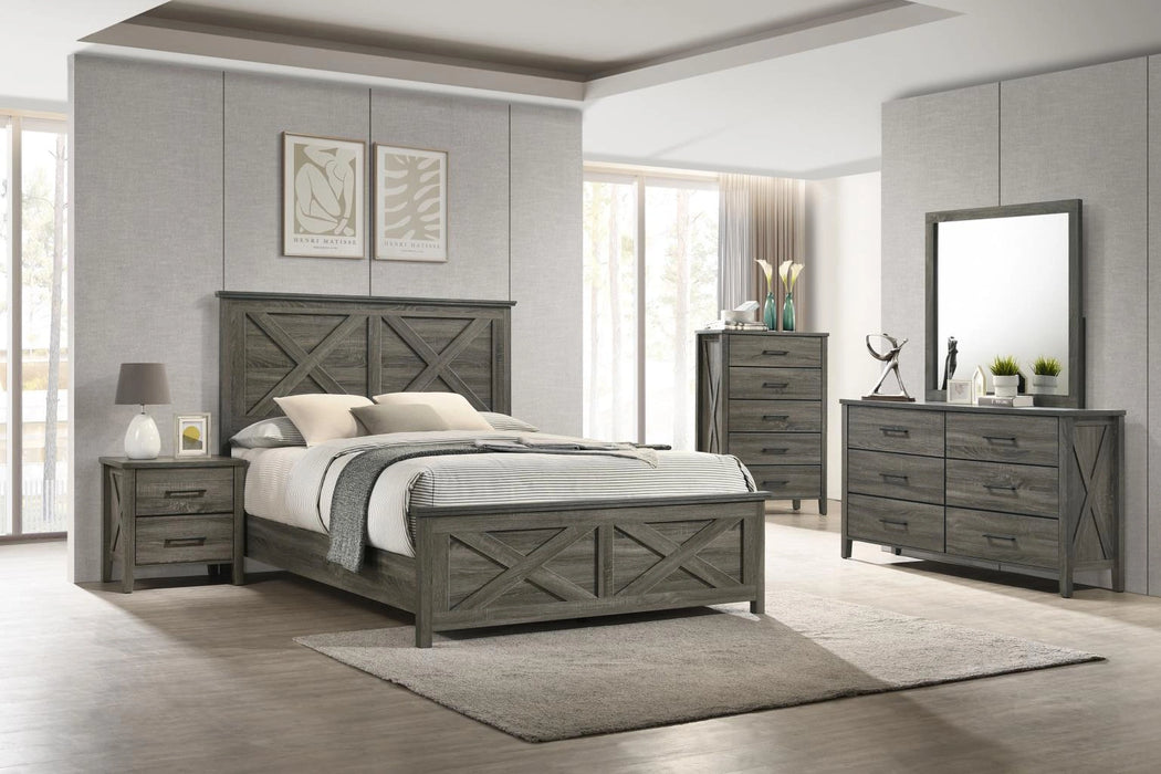 B522 Bed Frame-Dresser-Mirror-Chest-Nightstand